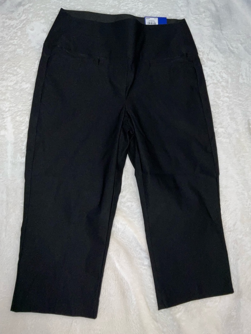 NWT Apt. 9 Black Skimmer Tummy Control Straight Capri Dress Pants Size 8P